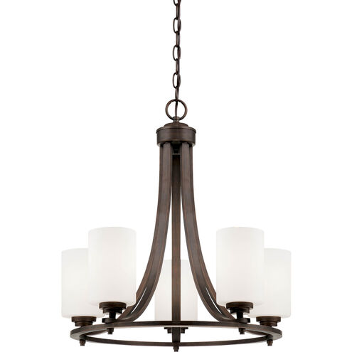 Bristo 5 Light 21 inch Rubbed Bronze Chandelier Ceiling Light